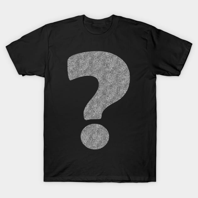 Silver Question Mark T-Shirt by MarieStar